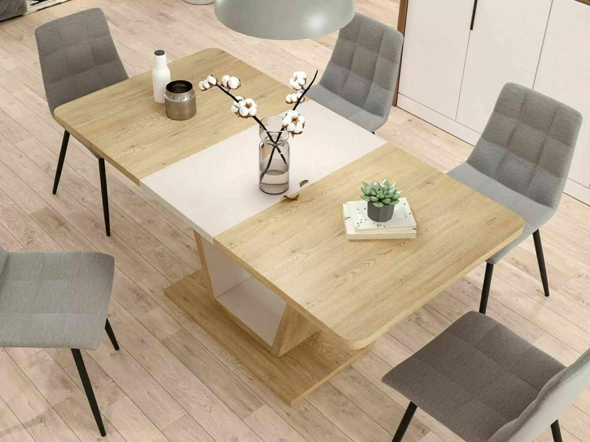 Tavolo Nigel allungabile in rovere Cremona Torro e cashmere – 120/160x80x76 cm - immagine 10
