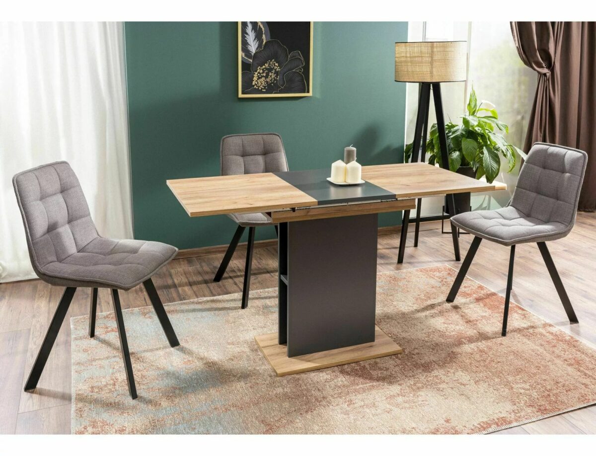 Sedia Ellis Bjorn beige / nero opaco – 46x42x88 cm - immagine 6