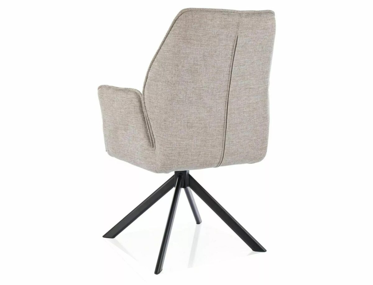 Sedia Hugo Brego in tessuto beige chiaro – 58x46x90 cm - immagine 2