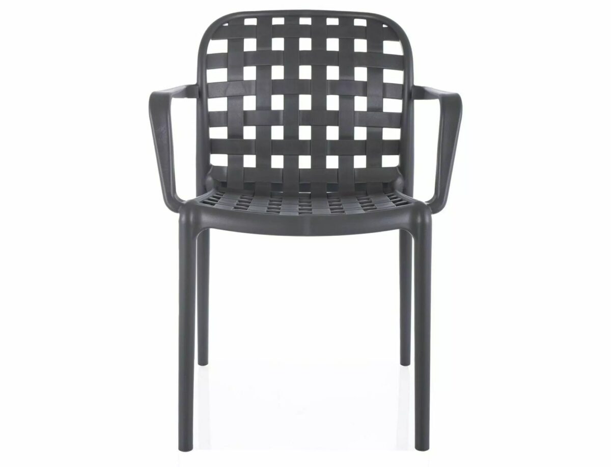 Sedia Strip II in polipropilene grigio – 58x42x83 cm - immagine 3