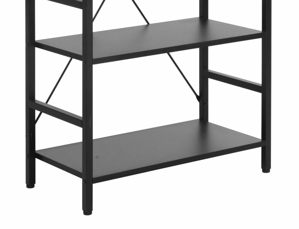 Libreria Loft R4 in metallo e laminato nero – 60x30x115 cm - immagine 12