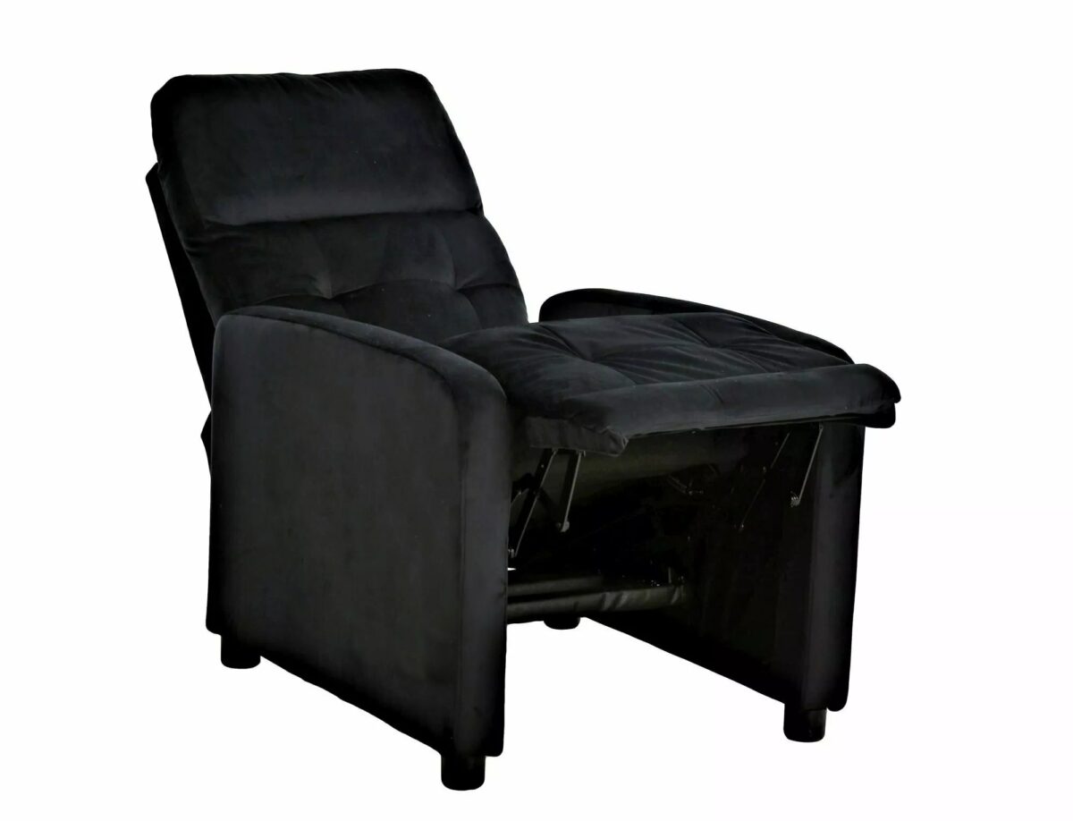 Poltrona reclinabile Otus Velvet nera – 66x92–144x100 cm - immagine 4