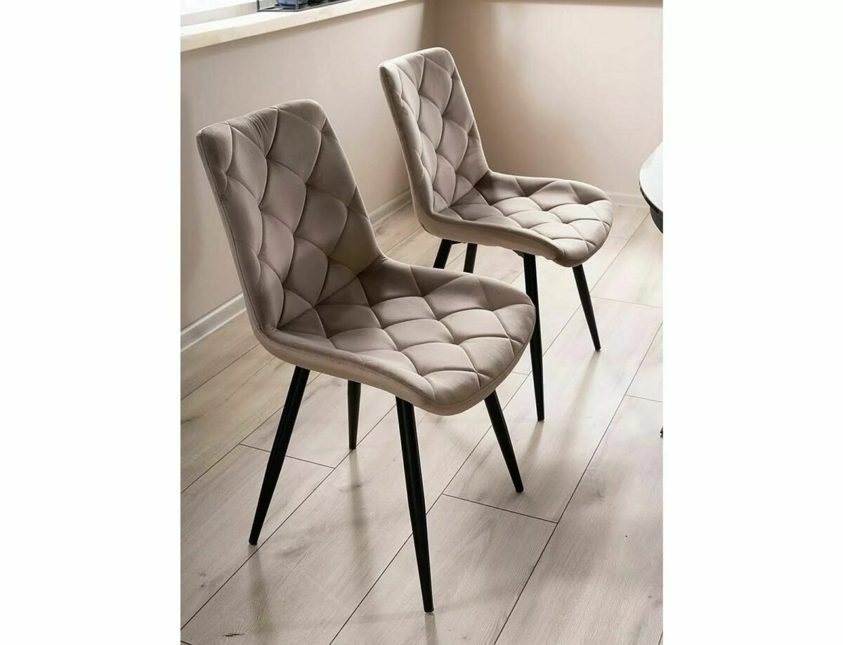 Sedia Ralph Velvet beige scuro – 51x42x94 cm - immagine 5