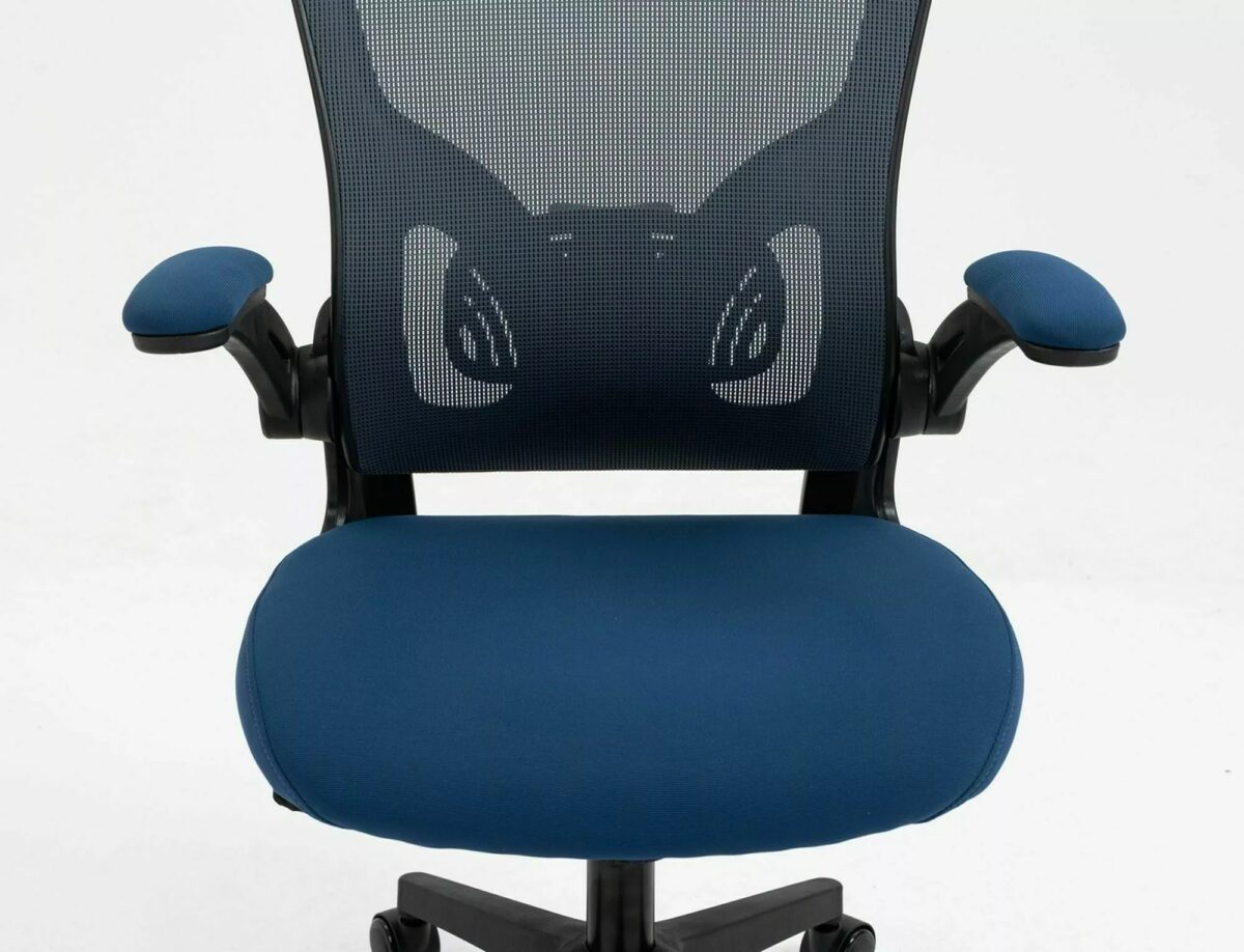 Sedia da ufficio Q-333 blu e grigia – 65x47x100 cm - immagine 9