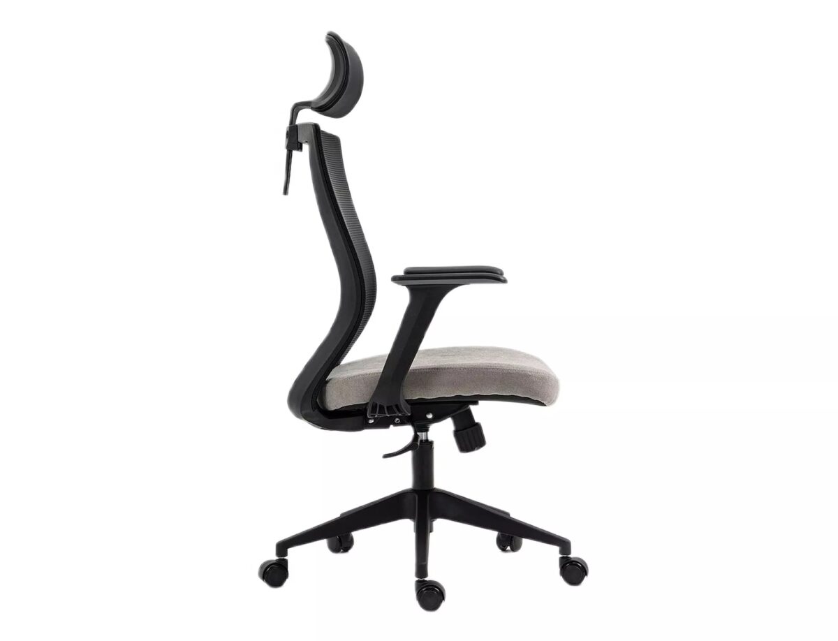 Sedia da ufficio Q-328H grigia e nera – 62x48x97 cm - immagine 5