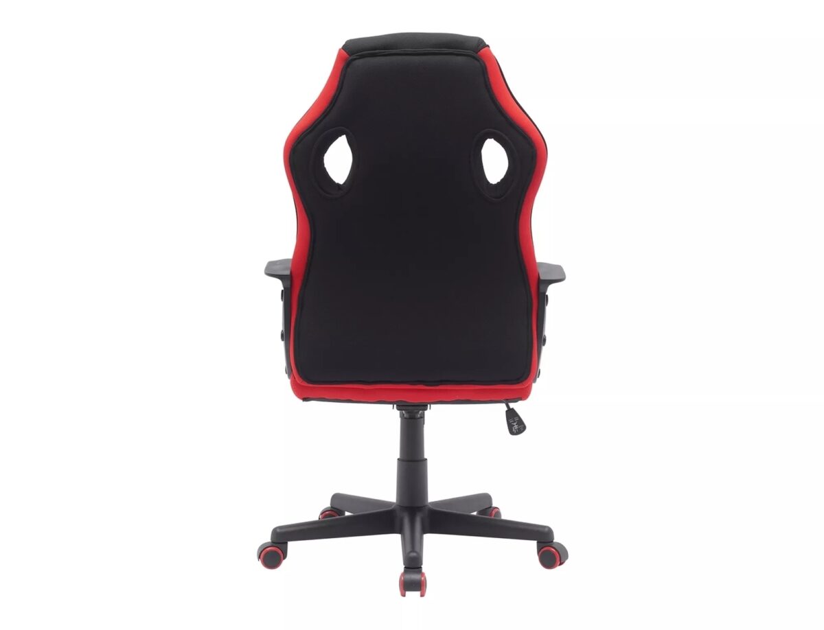 Sedia da ufficio Dakar in tessuto nero/rosso – 63x48x106 cm - immagine 6