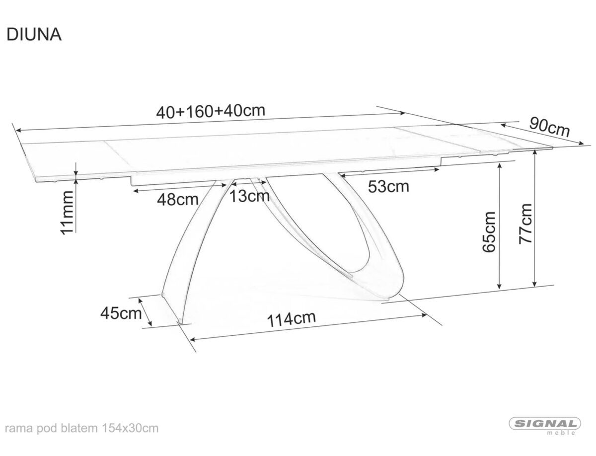 Tavolo Diuna Nero allungabile in vetro temperato e struttura in metallo nero opaco – 160/240x90x76 cm - immagine 5