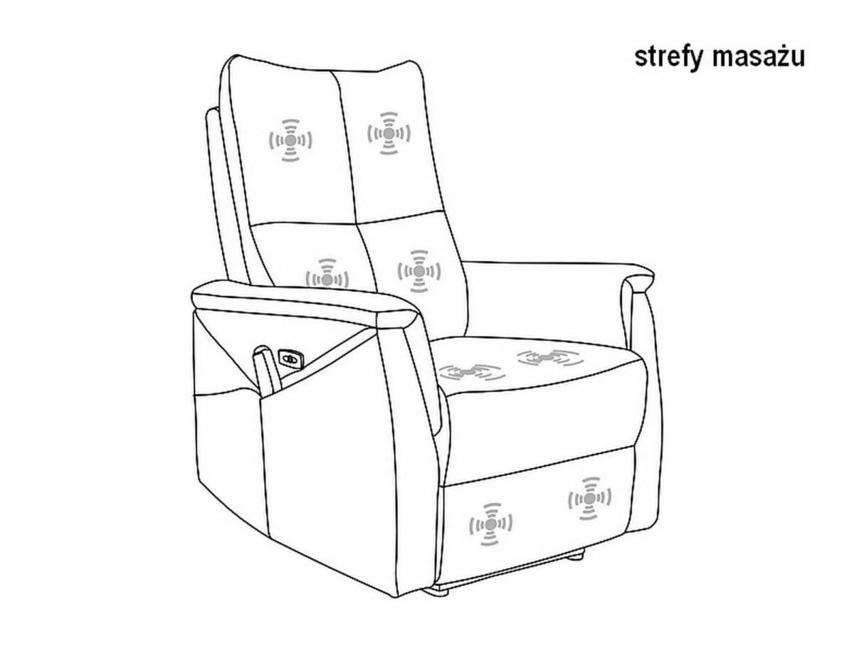 Poltrona relax elettrica Neptun M Velvet – grigio chiaro - immagine 5