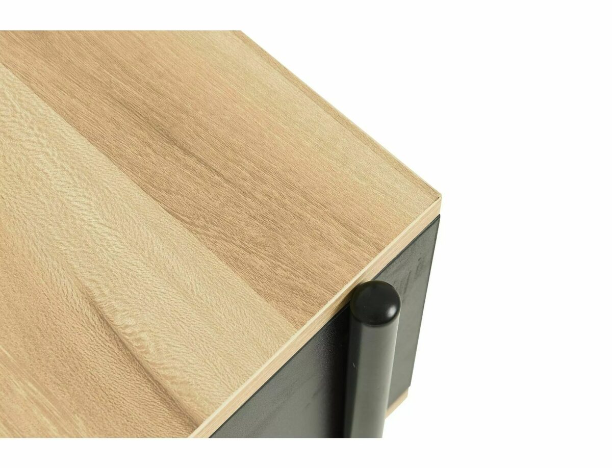 Tavolino Karina B in MDF rovere e metallo nero – 40x40x51 cm - immagine 3