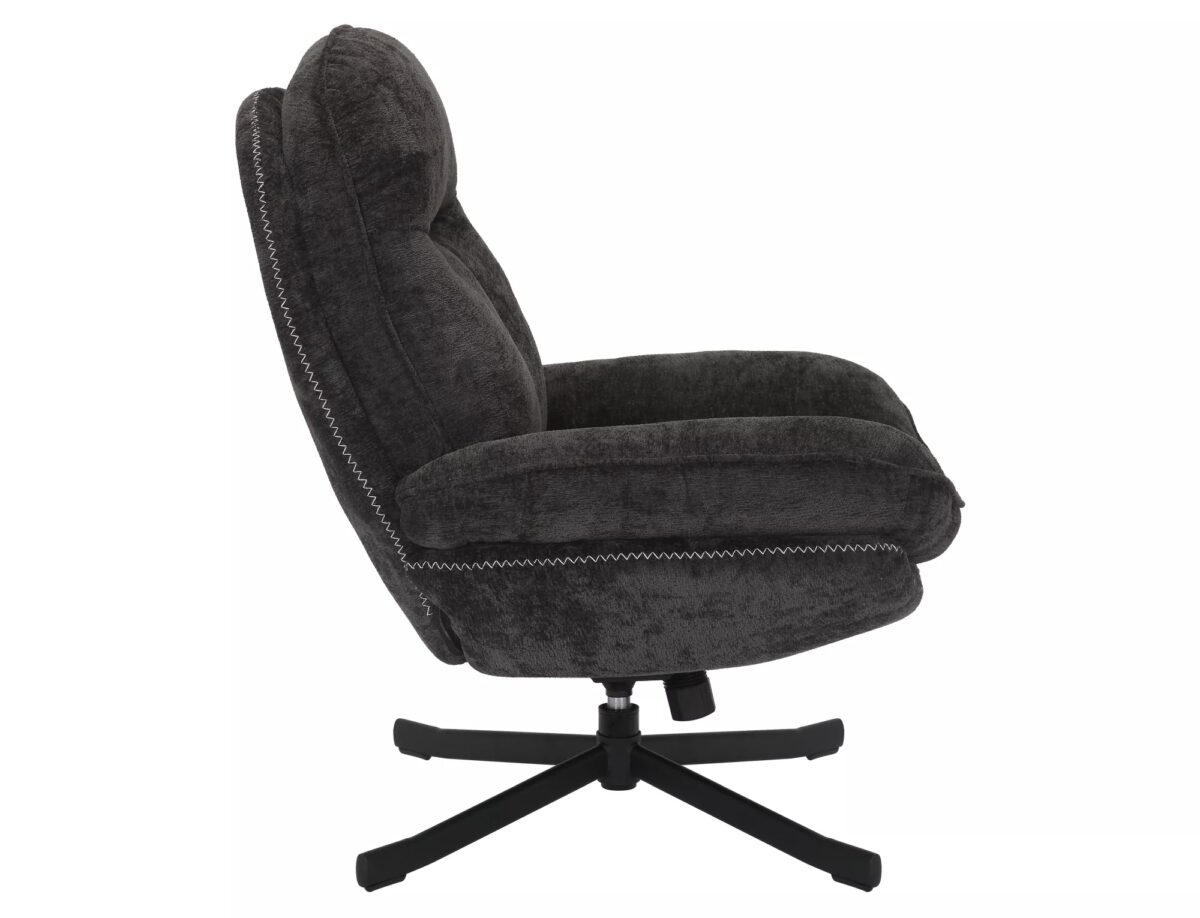 Poltrona Harper in tessuto nero – 77x54x101 cm - immagine 5
