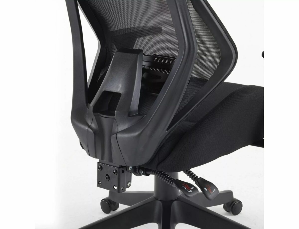 Sedia da ufficio ergonomica Q-406 M nera – 67x52x102 cm - immagine 9