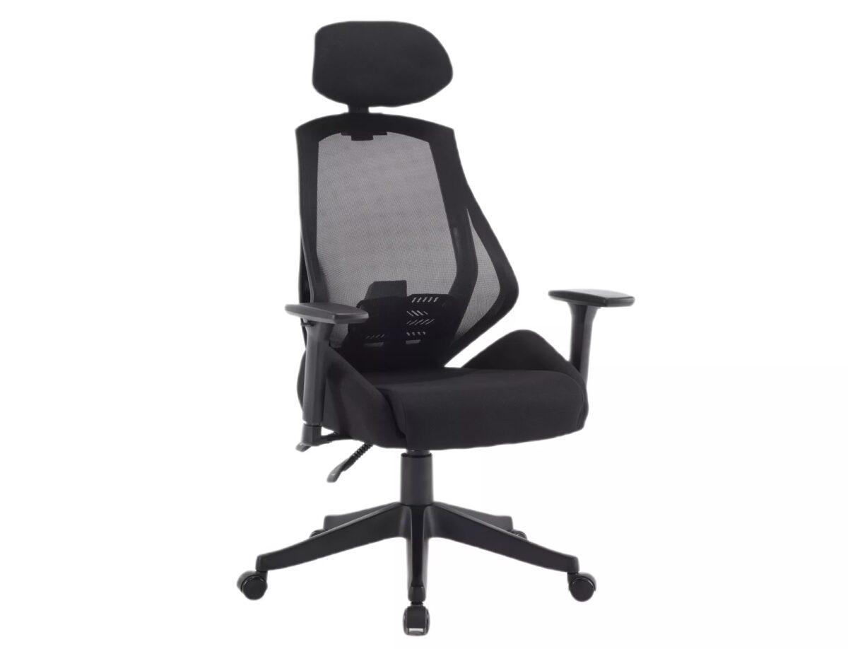 Sedia da ufficio ergonomica Q-406 M nera – 67x52x102 cm - immagine 11