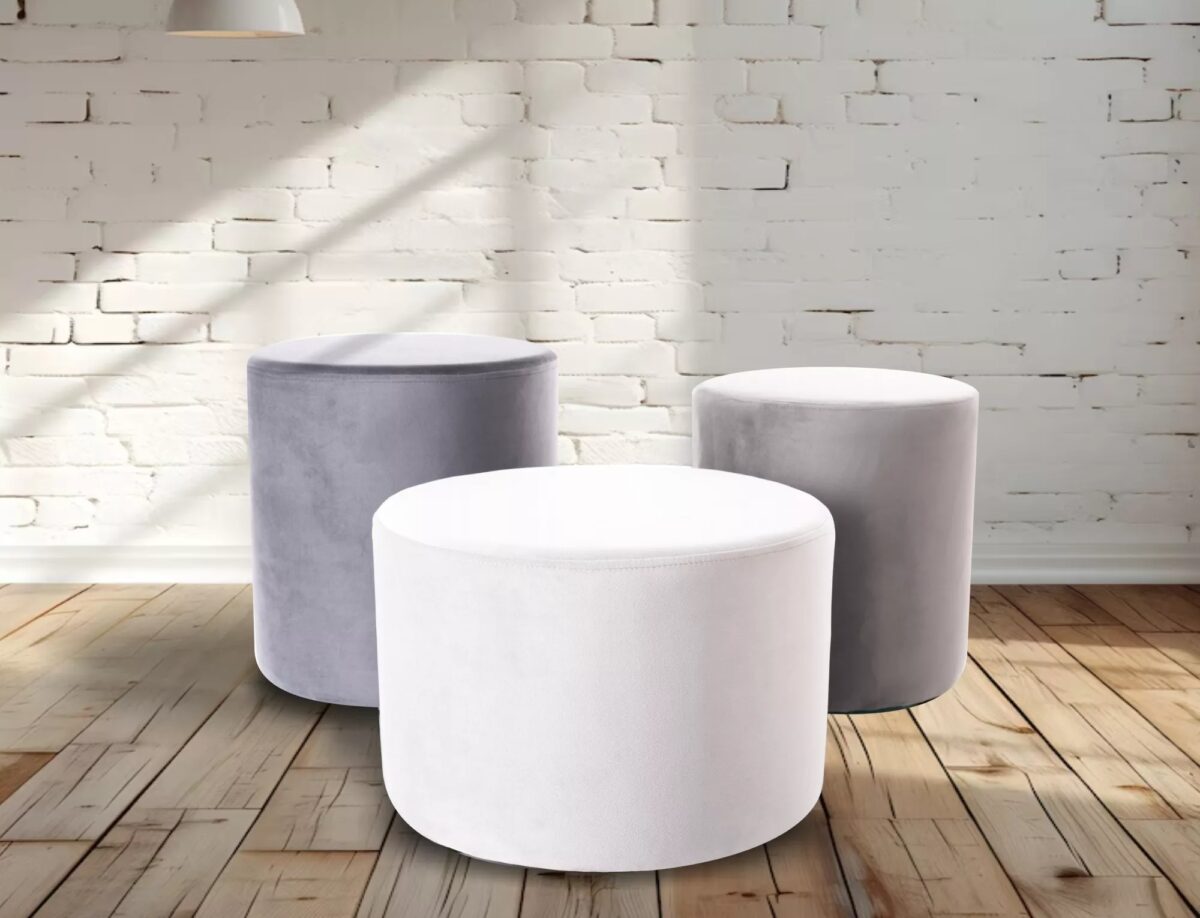 Pouf Doti B Velvet in velluto grigio chiaro – 38x38x42 cm - immagine 6