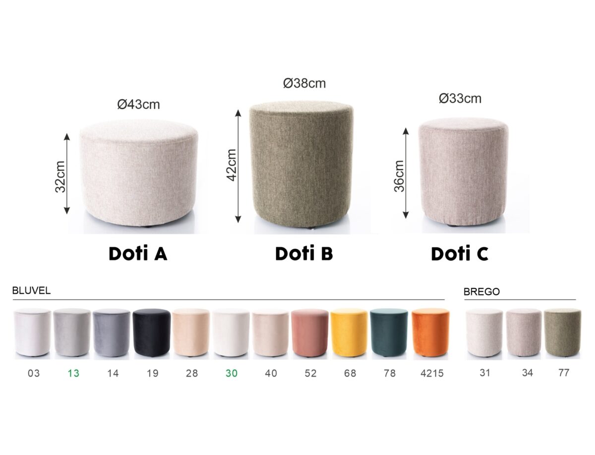 Pouf Doti B Velvet in velluto grigio scuro – 38x38x42 cm - immagine 7