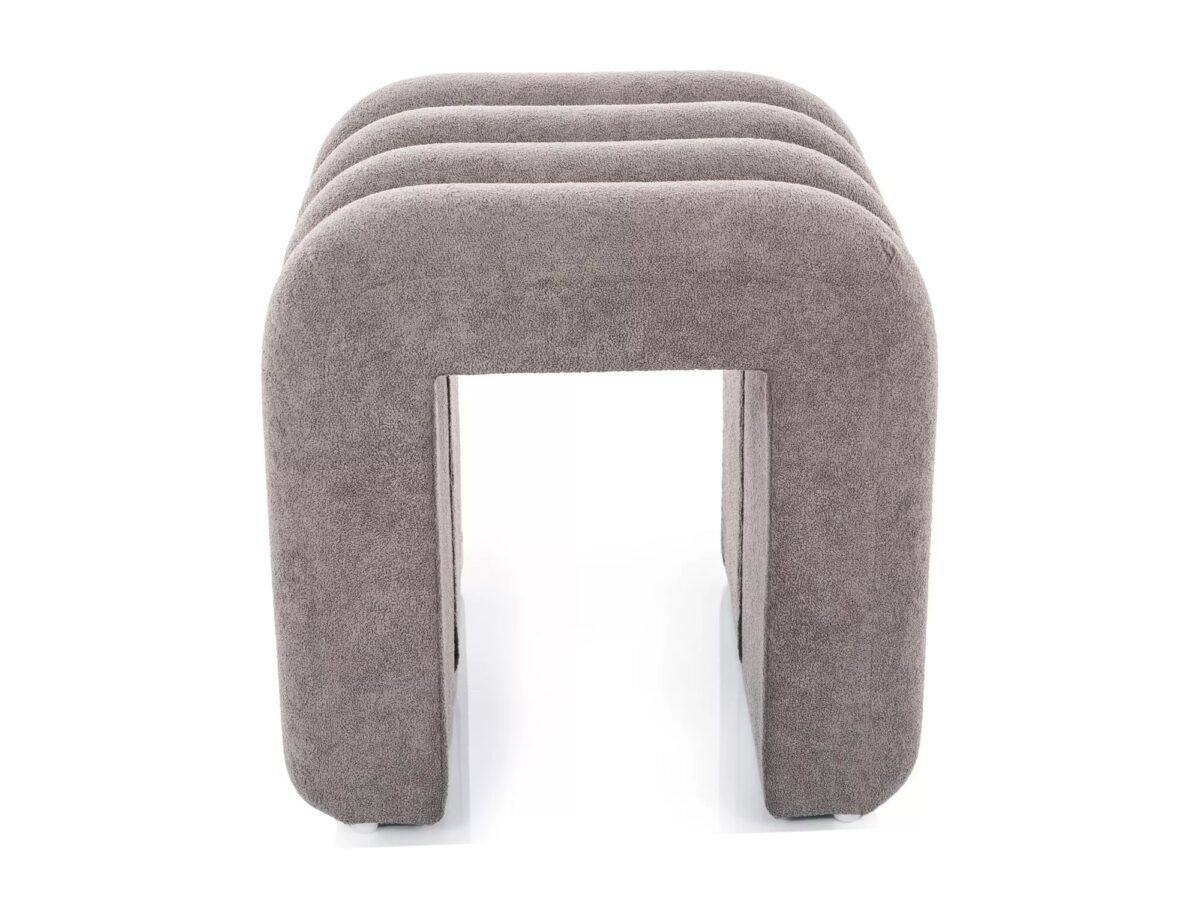 Pouf Tica in tessuto grigio – 38x40x40 cm - immagine 4