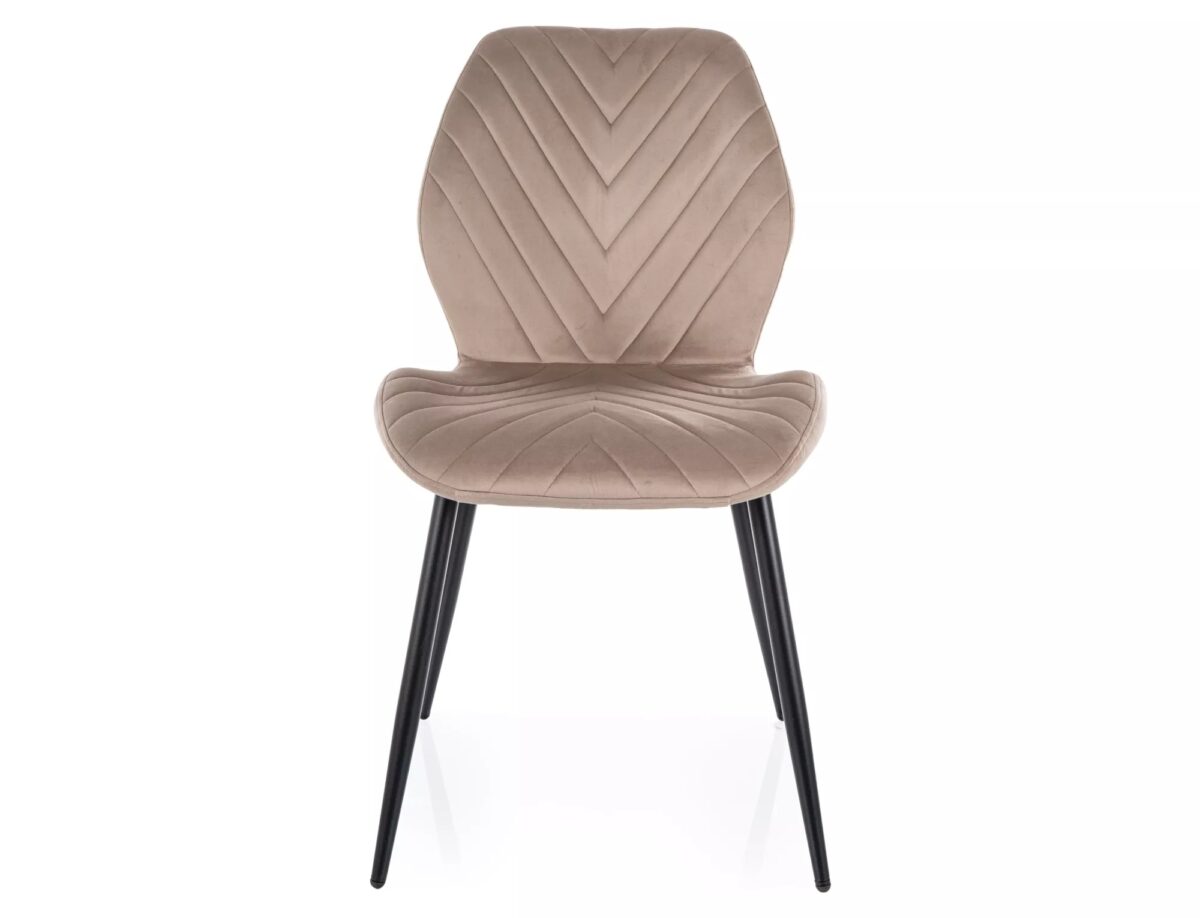 Sedia Mike Velvet in velluto beige scuro – 48x41x86 cm - immagine 4