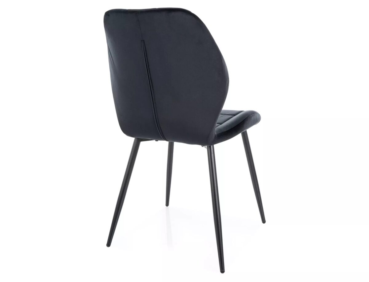 Sedia Jake Velvet in velluto nero – 49x41x86 cm - immagine 2