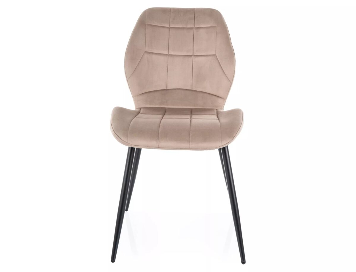 Sedia Jake Velvet in velluto beige scuro – 49x41x86 cm - immagine 3
