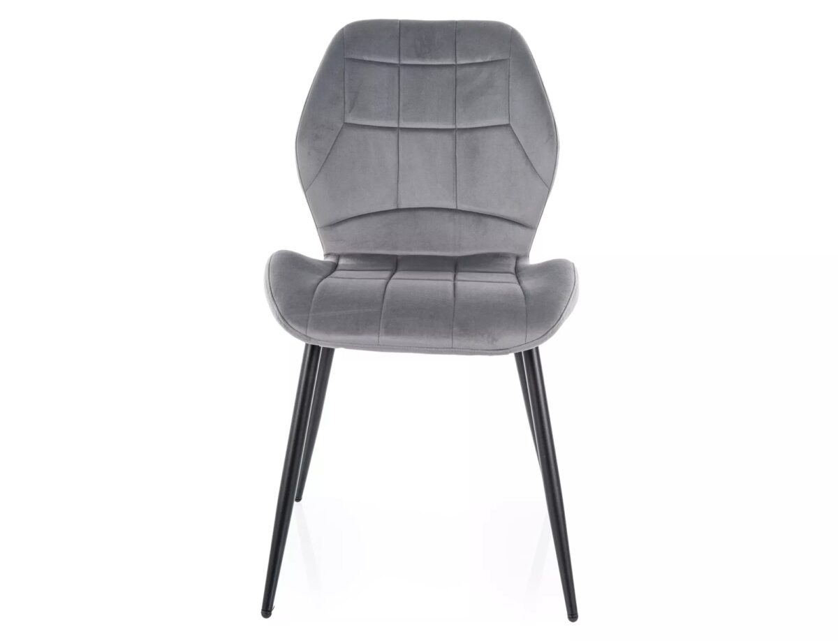 Sedia Jake Velvet in velluto grigio – 49x41x86 cm - immagine 3