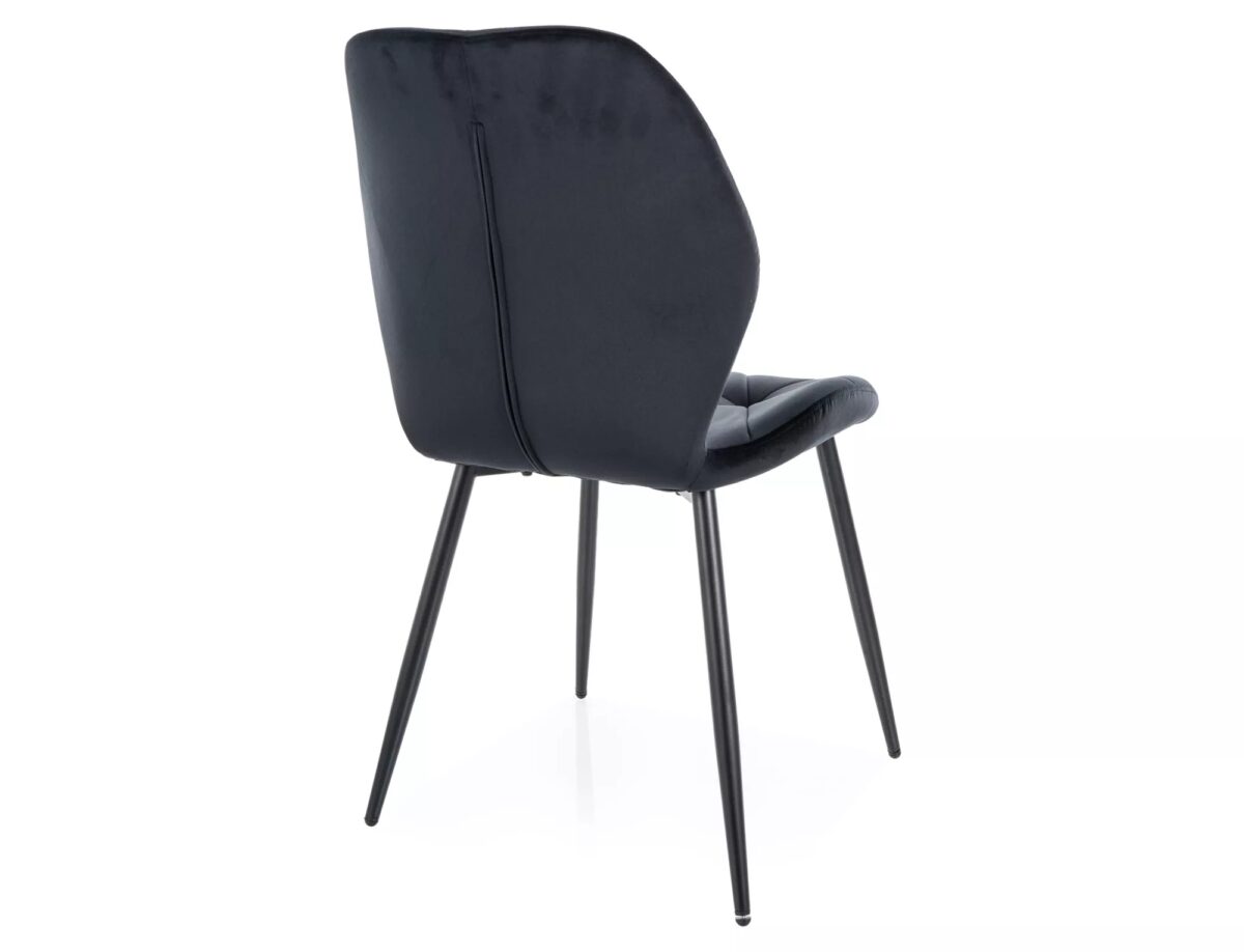 Sedia Rick Velvet nera – 48x41x86 cm - immagine 2