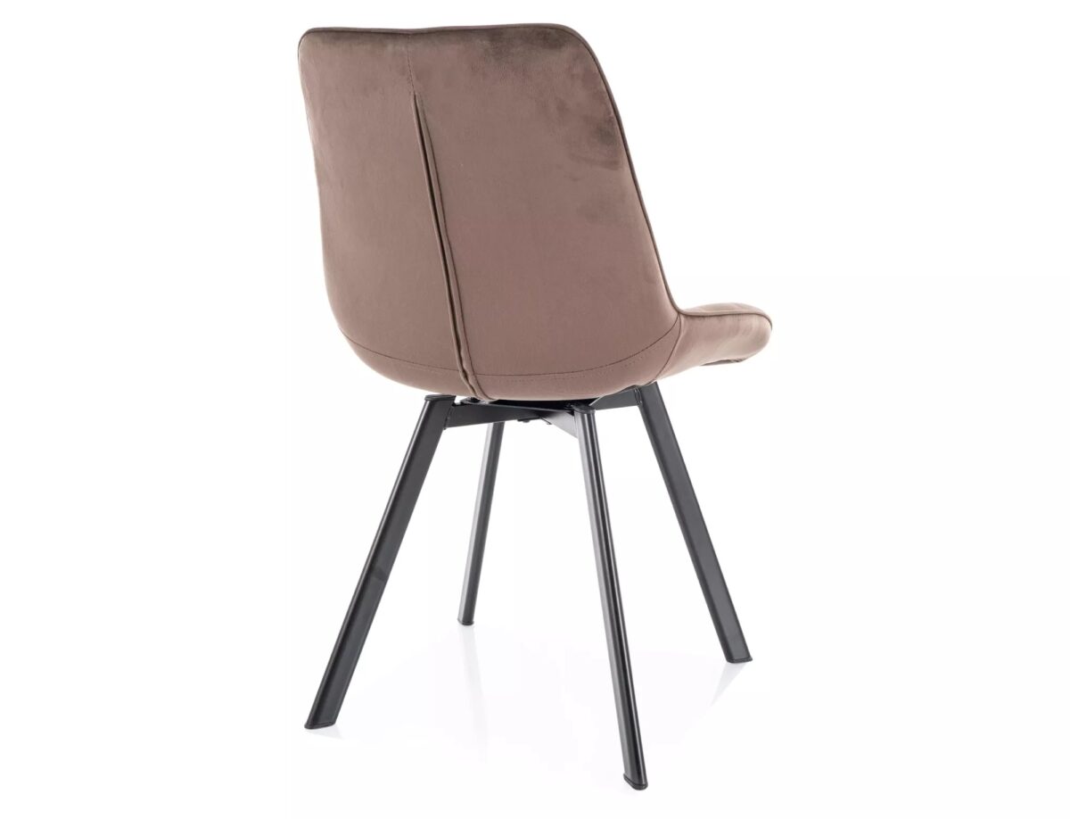 Sedia Monti Velvet in velluto cappuccino – 51x44x88 cm - immagine 2
