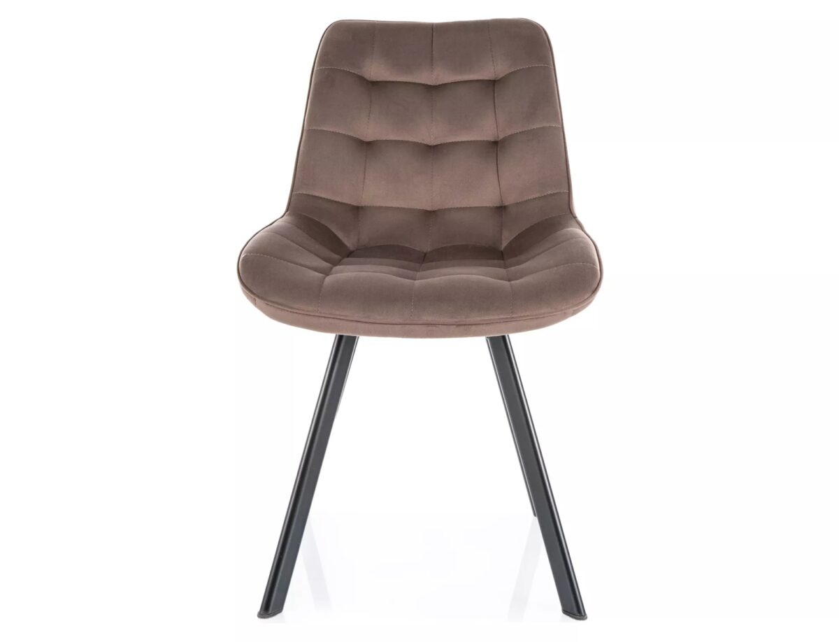 Sedia Monti Velvet in velluto cappuccino – 51x44x88 cm - immagine 4