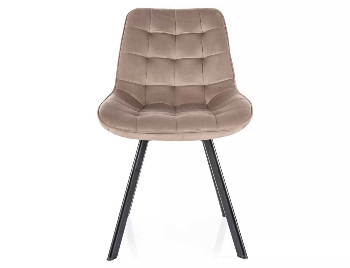 Sedia Monti Velvet in velluto beige scuro – 51x44x88 cm - immagine 4