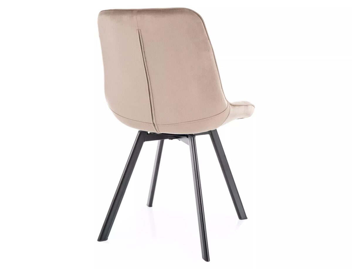 Sedia Monti Velvet in velluto beige scuro – 51x44x88 cm - immagine 2