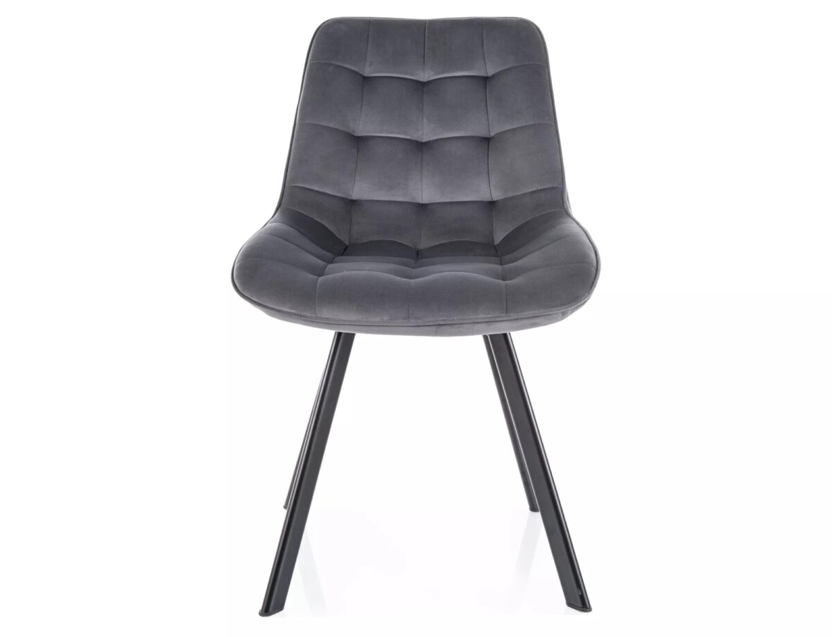 Sedia Monti Velvet in velluto grigio – 51x44x88 cm - immagine 4