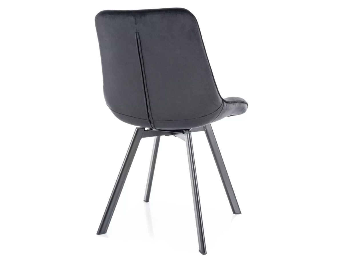 Sedia Monti Velvet in velluto nero – 51x44x88 cm - immagine 4