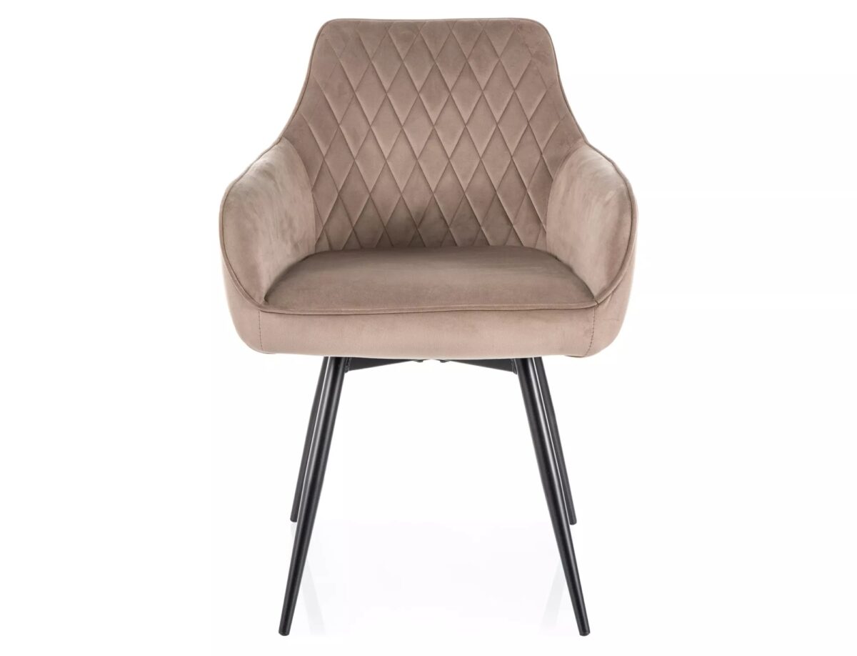Sedia Marlo Velvet in velluto beige scuro – 55x45x88 cm - immagine 3