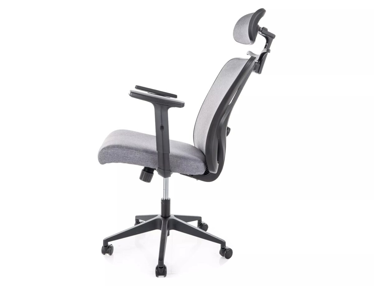 Sedia da ufficio ergonomica Q-080M grigia – 67x50x125 cm - immagine 4