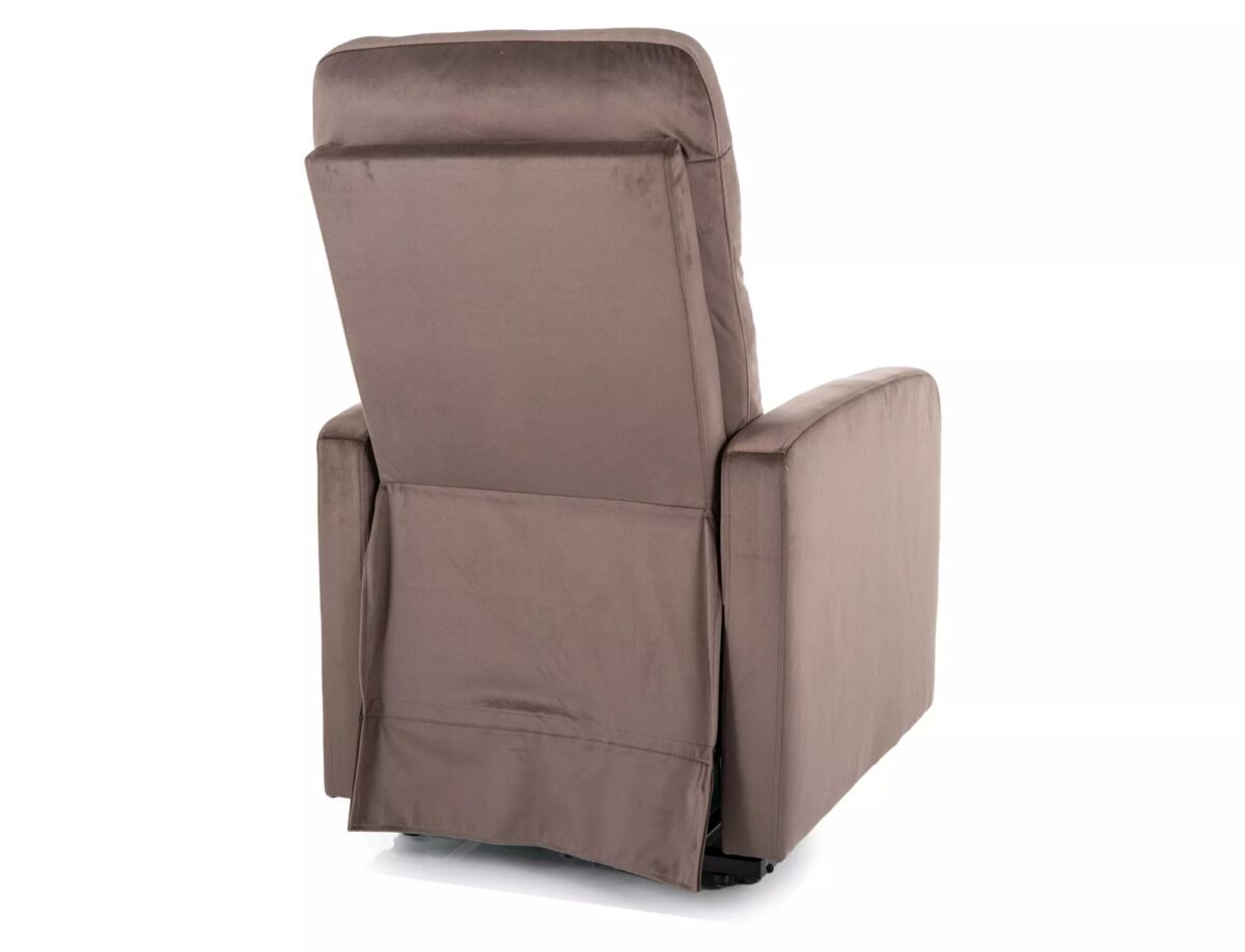 Poltrona reclinabile Otus Velvet cappuccino – 66x92–144x100 cm - immagine 2