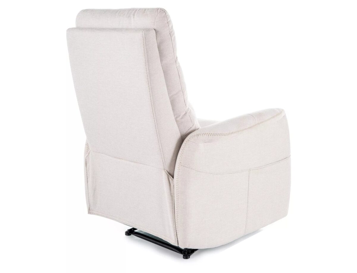 Poltrona reclinabile Solon M Brego in tessuto beige chiaro – 74x86-162x106 cm - immagine 6