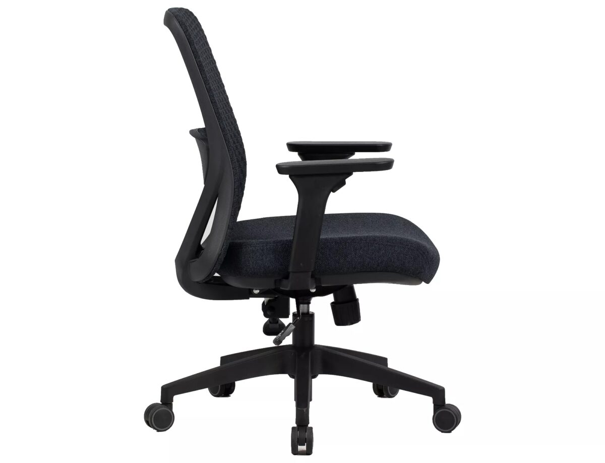 Sedia da ufficio Q-744 nera – 62x50x101 cm - immagine 3