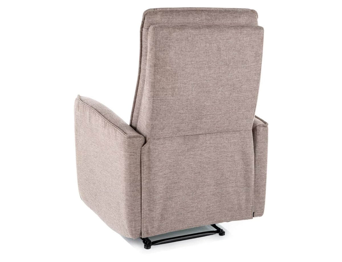 Poltrona reclinabile Nikos in tessuto Brego beige – 72x86/159x105 cm - immagine 6