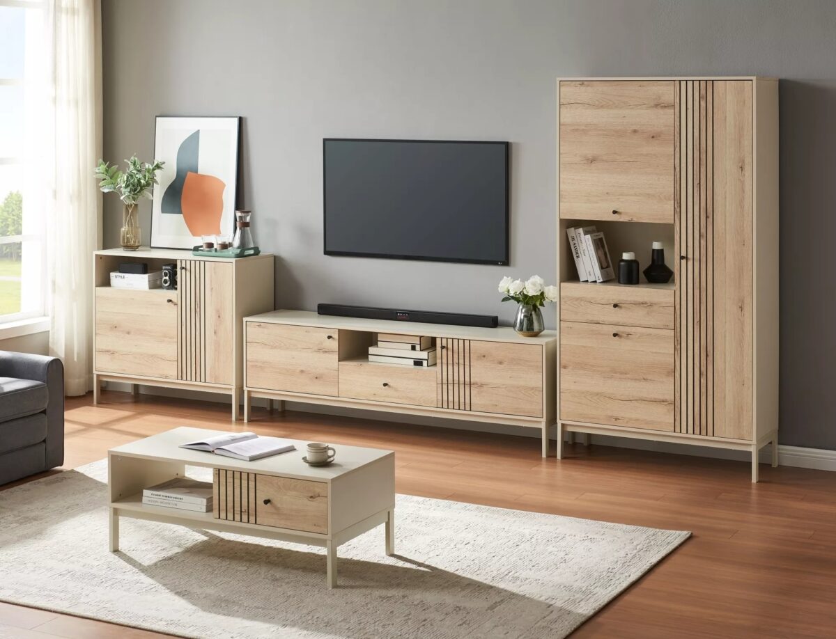 Credenza Frost K2 – Off White + Rovere Alpino - immagine 4
