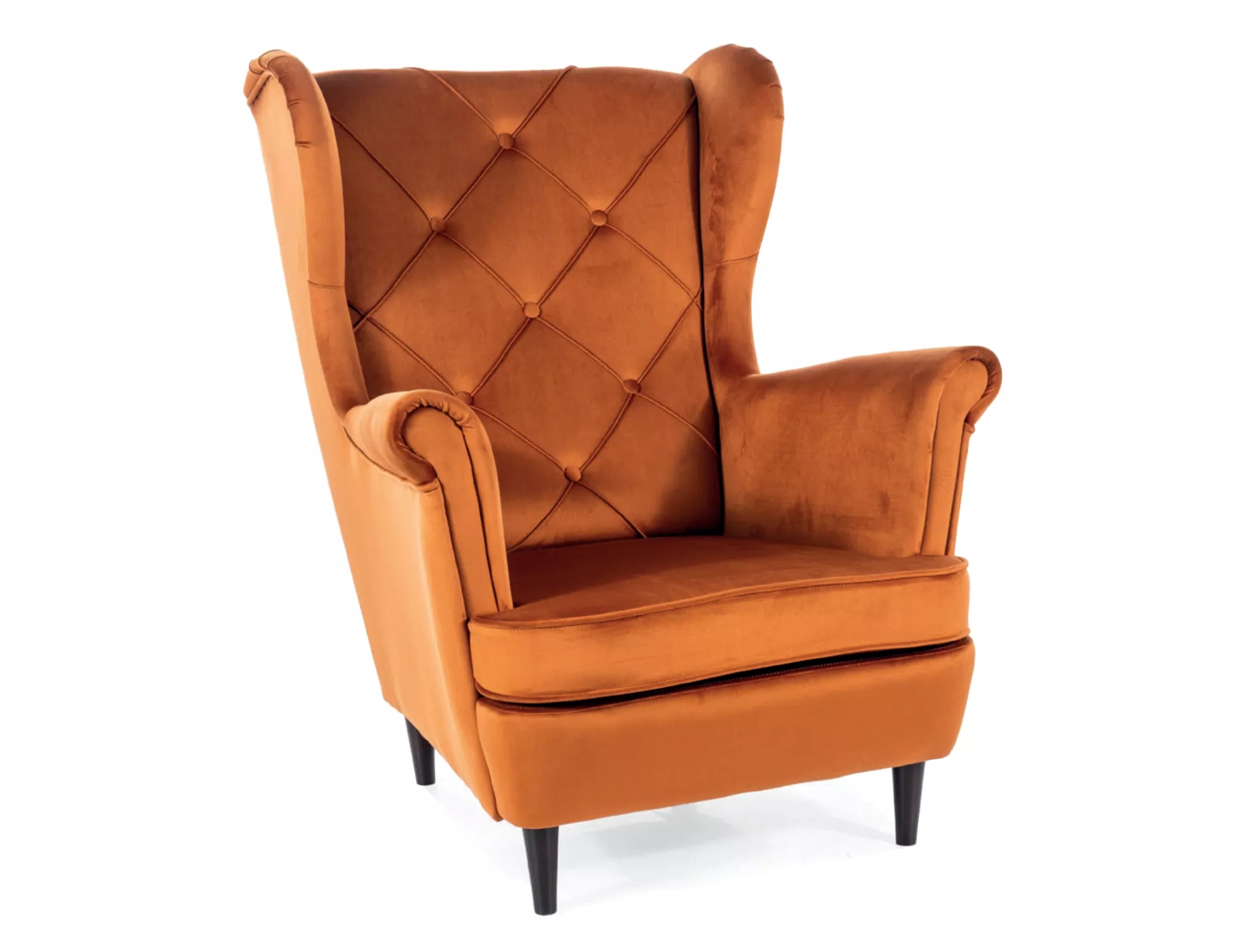 product-1004 Poltrona Lady Velvet in velluto color cannella – 82x92x101 cm - immagine 1