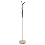 Appendiabiti da terra Leta in metallo bianco e cromato – altezza 174 cm
