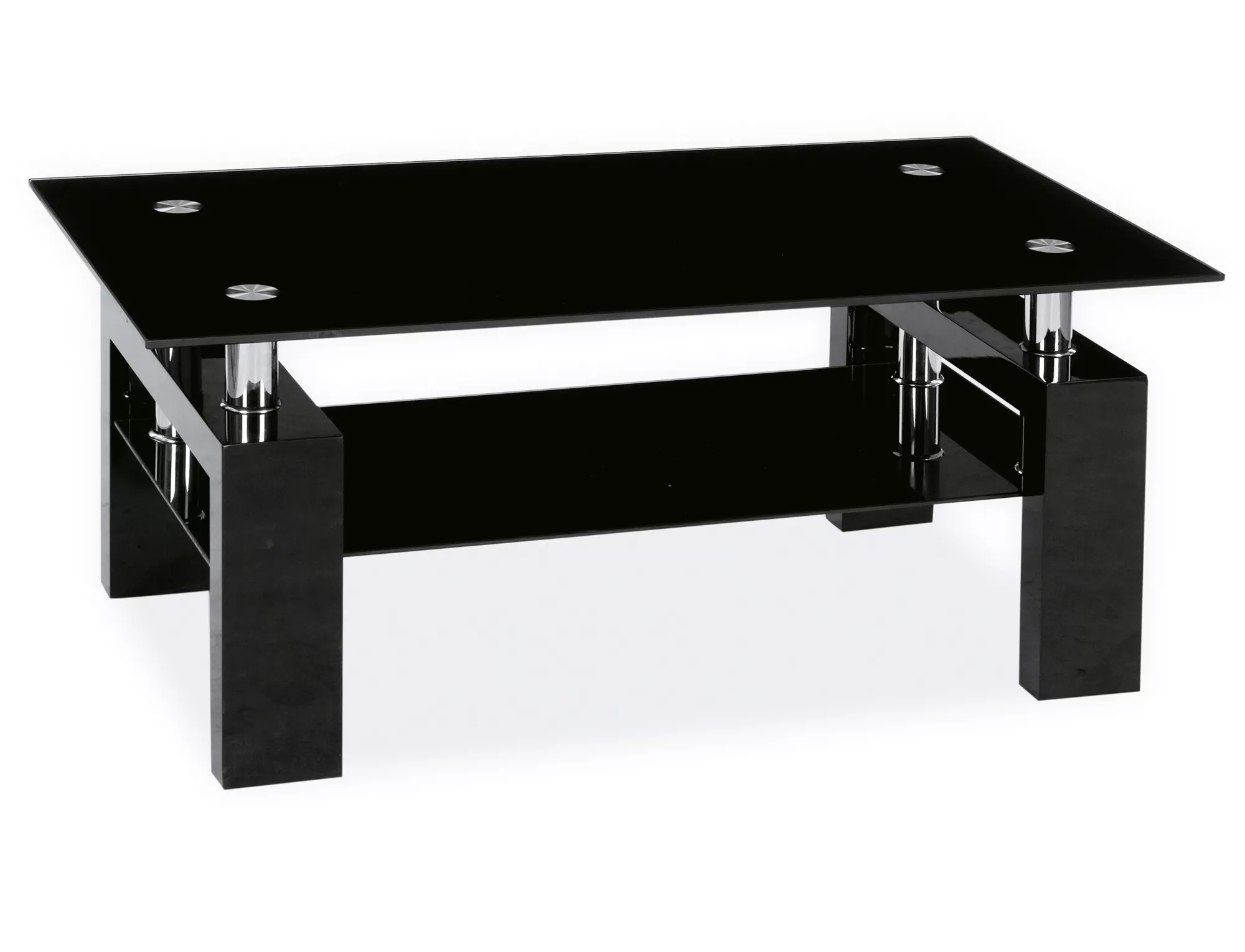 product-1046 Tavolino da salotto Lisa II in vetro e MDF nero – 110x60x55 cm - immagine 1