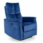 Poltrona relax elettrica Neptun M Velvet – blu navy