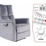 Poltrona relax elettrica Neptun M Velvet – grigio