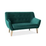 Divano Nordic 2 Velvet in velluto verde – 136x75x90 cm
