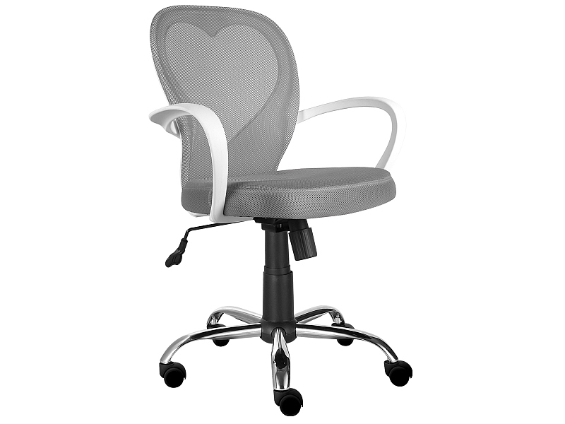 product-1303 Sedia da ufficio Daisy in tessuto grigio/bianco – 60x47x98 cm - immagine 1