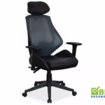 Sedia da ufficio ergonomica Q-406 nera – 67x52x102 cm