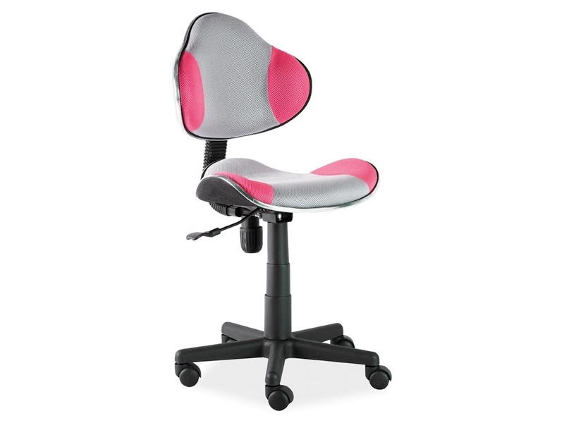 product-1399 Sedia da ufficio Q-G2 rosa e grigia – 48x41x84 cm - immagine 1