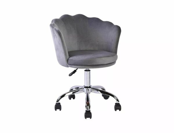 Sedia da ufficio Rose Velvet grigia – 56x41x74 cm