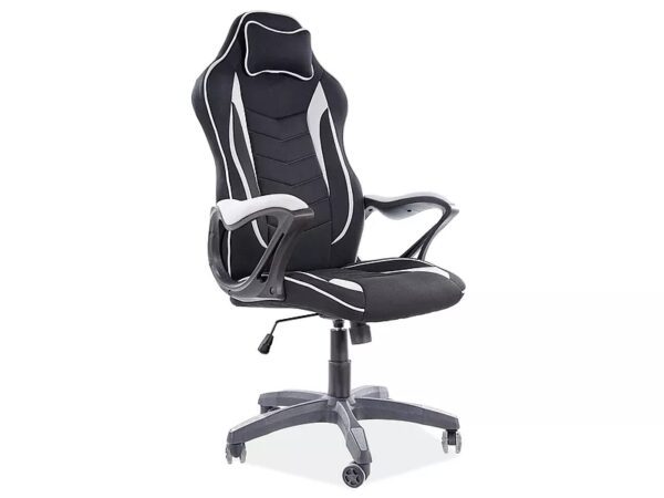 Sedia da ufficio Zenvo nera e grigia – 66x48x122 cm