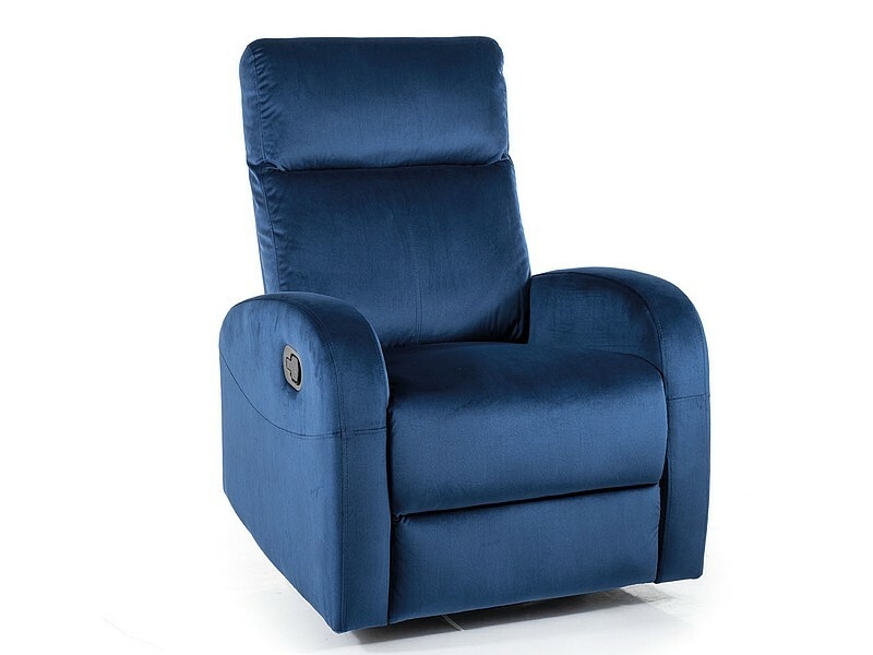 product-1417 Poltrona reclinabile Olimp Velvet blu navy – 72x80–160x101 cm - immagine 1