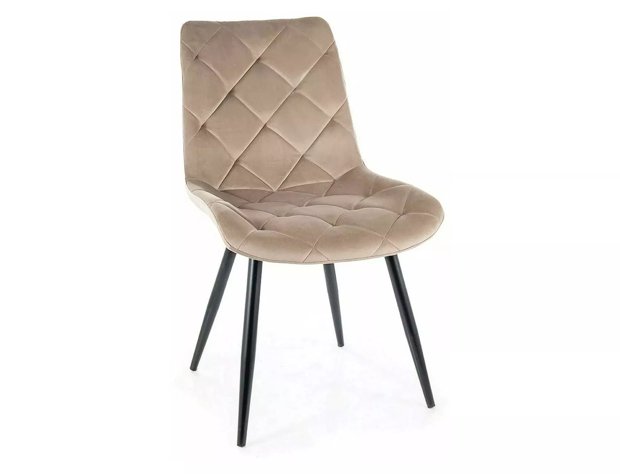 product-1562 Sedia Ralph Velvet beige scuro – 51x42x94 cm - immagine 1